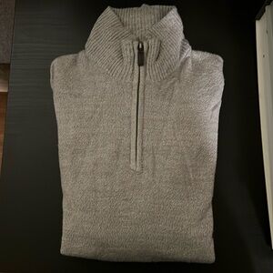 Dockers Mens Quarter Zip Sweater Grey M